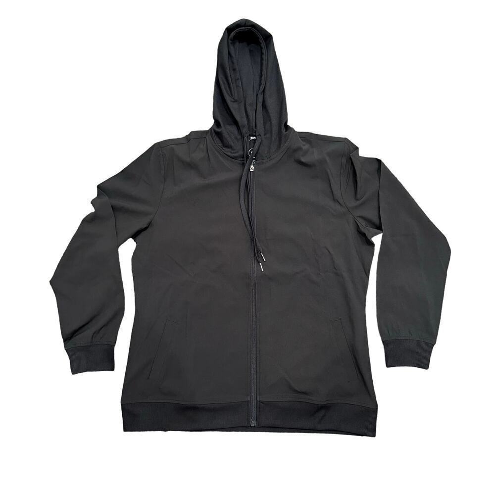 Scrubaid Full Zip Up Hoodie in Black, Size L​​​​